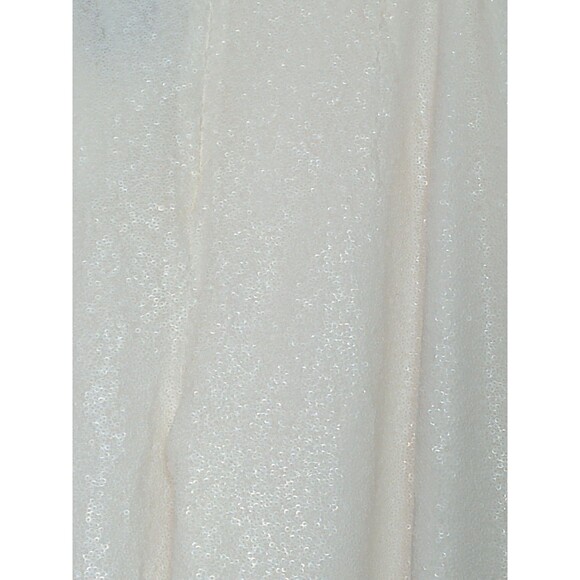 Black Halo Eve Size 8 White Sequin High Waisted Pants Formal Evening Bridal - Picture 7 of 12
